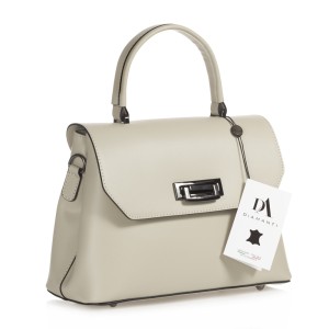 Geanta dama din piele naturala DiAmanti Cesara Crema